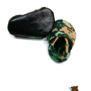 Camouflage Ankle Booties-Marine Camo- Baby Booties- Toddler Booties- Baby Shoes- Toddler Shoes- Soft Soled Shoes- Crib Shoes- Faux Leather