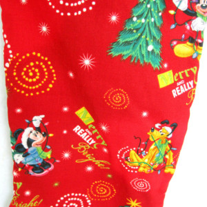 Handmade Mouse Character Stockings;  Mouse, Dog, Decorated Tree; Lined Xmas Stocking; Holiday Sock, Fan Stockings
