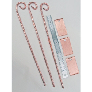 Garden Plant Stake Tags Solid Copper Set of 3