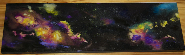 Nebula Space Wall Art Resin Painting on Wood