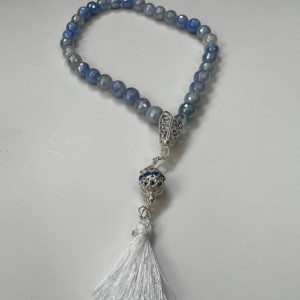 Mystic Fire Agate Muslim Prayer Beads