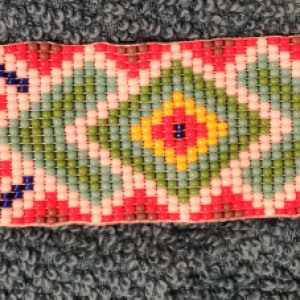 Handmade Ethnic Beaded Loom Bracelet Diamond (22GB)