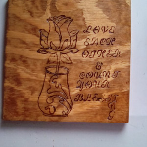 Wood hand made picture