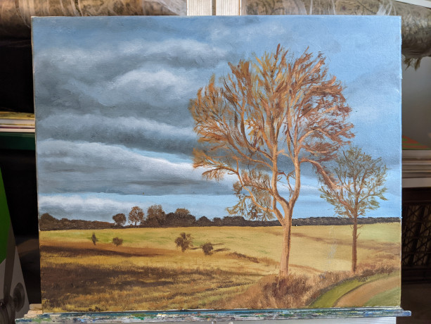 Fall Farmland Painting