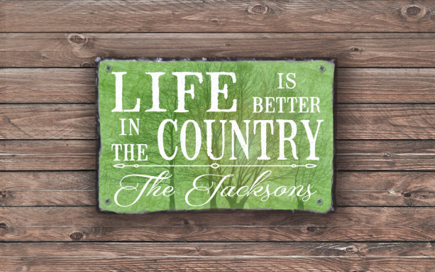 Life Is Better In The Country. Personalized Sign. Country House Sign. Country Home Decor. Family Name Sign. House Warming gift. Outdoor Sign