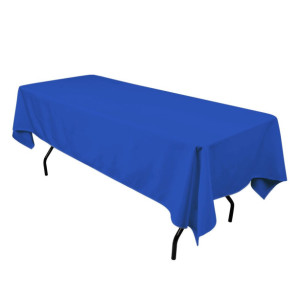 60 x 126 inch Royal Blue Rectangular Tablecloth Polyester | Wedding Tablecloth