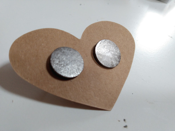 Meteorite earrings Sterling silver studs.