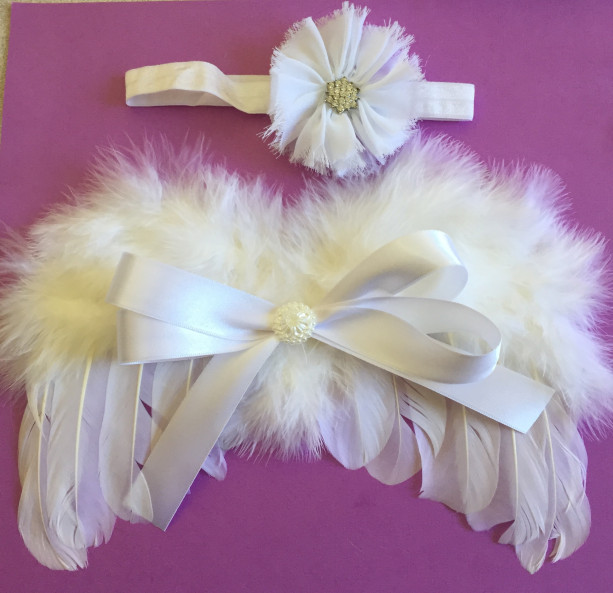 White Feather Angel Wing And headband