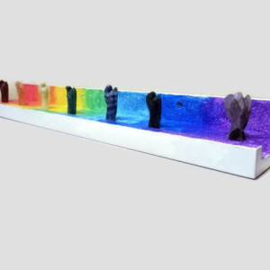 Crystal Chakra Floating Shelf, wall shelf, crystal Angels, crystal shelf, rainbow shelf, chakra crystal, reiki crystal display, single shelf