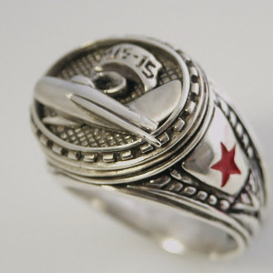 Mig-15 Dogfighter sterling silver ring