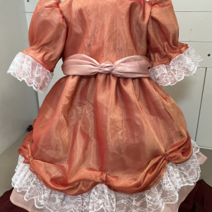 Tangerine Princess Party Dress  -size 12 month
