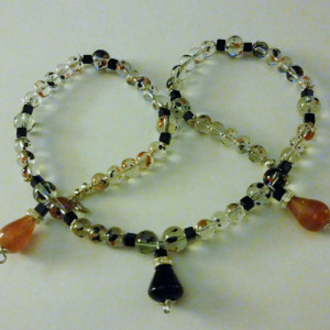 Orange and Black Days Necklace -22 inches