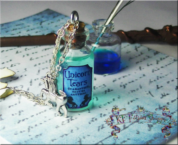 Unicorn Tears Harry Potter Potion Necklace 35mm