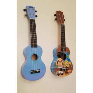 Ukulele Custom Painted, Custom Order Soprano Ukulele, Decorated Ukulele, one of a kind painted ukulele, Ukulele pyrography,  ukelele