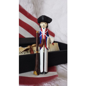Handmade Mini American Revolution Soldier w/Accessories Gift Set