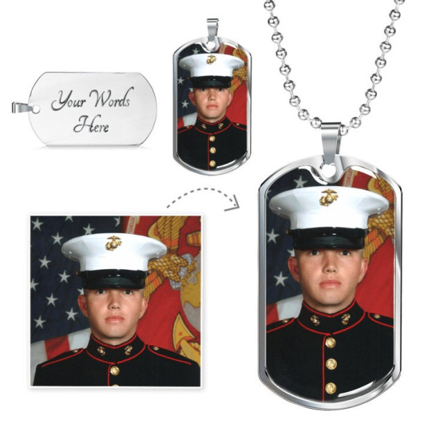 Personalized Military Dog Tags | Military Chain | Dog Tag For Service Members | Luxury Military Jewelry Gift| Army, Air Force, Navy, Marines