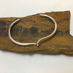 Forged Loop Silver Bracelet-Size 6.75 to 7