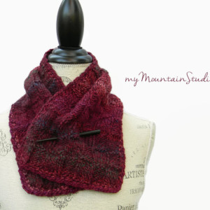Marble Berries Hand Knit Neckwarmer Scarf for Women