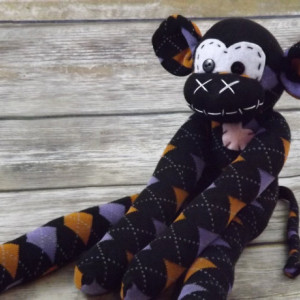 Sock monkey : Jane ~ The original handmade plush animal made by Chiki Monkeys