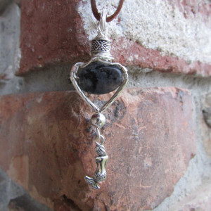 mermaid pendant with grey Labradorite