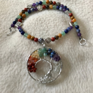 Peace Offering handmade beaded 18" necklace 