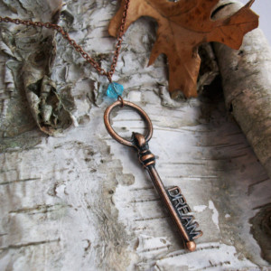 Dream Key Crystal Necklace - Writer Gift
