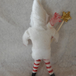 Spun Cotton Ornament Hand Crafted Victorian Child Old World Ornament