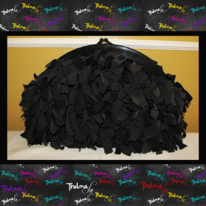 Fringe Clutch,upcycle bag,evening bag,custom made bag,black clutch,Purse,handbag