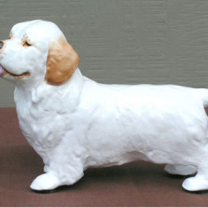 Hevener Collectible Clumber Dog Figurine
