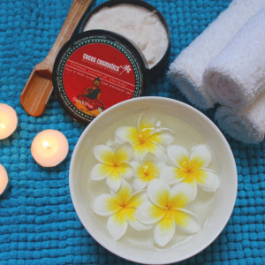 Body Spa Scrub / by Cocos Cosmetics Buddha Himalayan pink salt scrub / floral scent body scrub/ exotic scrub