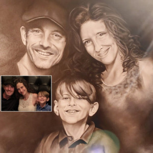 Custom Portrait from Photo, Commissioned Painting, Family or Memorial Portrait, Handmade Personalized Gifts for Mother's Day or Father's Day