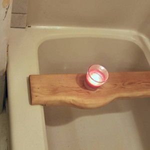 Thin all natural wooden bath tray