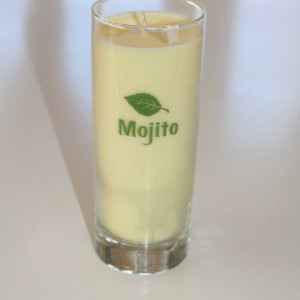 Pineapple Cilantro Scented Soy Wax Mojito Glass Candle