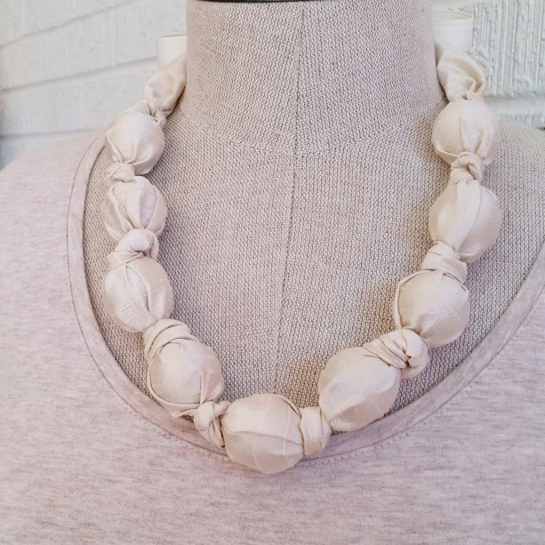 Silk Ivory Baby Safe Necklace - Free Shipping