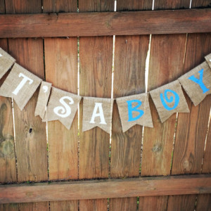 Burlap 'It's a Boy!' Banner