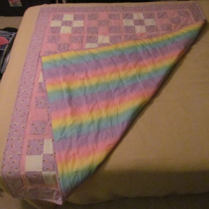 Handmade Tied Quilt for Baby - Crib Size