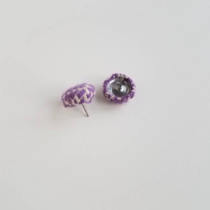 Wrap Scrap Jewelry - Earrings - Didymos - Pfau Viozur - Wrap Scrap - Babywearing - Stainless Steel - Purple - Diamonds