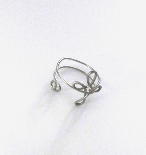 Wire Wrapped Cross Ring