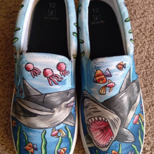 Shark Shoes -- Coral Reef Version
