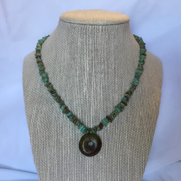 Turquoise Chip Beaded Necklace