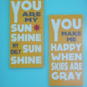 You Are My Sunshine My Only Sunshine - Distressed Wood Typography Sign - Home Decor - Kids Room - Kids Decor - Kids Sign