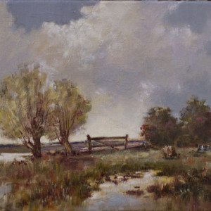 Landscape by Bogdan Goloyad 18x30 cm oil on canvas  