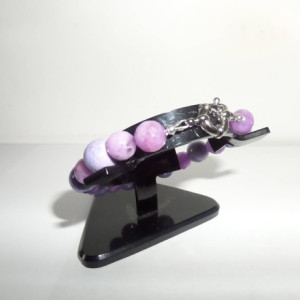 Light Purple Riverstone  and malaysian quartz Jewelry set