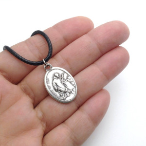 Personalized Saint John of God Necklace. Patron Saint of Heart Patients, Nurses and of the Sick 