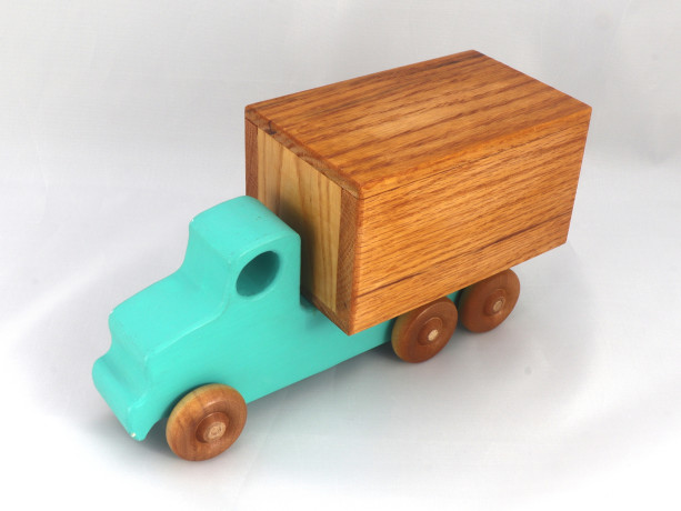 Handmade Wood Toy Box Truck 1147305718