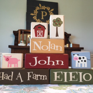 Farm Nursery  - personalized - Nursery - wood sign