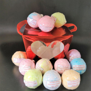 2oz Bath Bomb Set- Variety- For Her- Valentine's Day- Sensitive Skin- Present- Gift