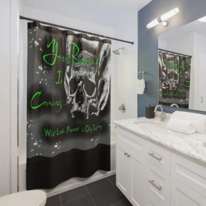 Skull shower curtain, Washable water resistant, Bathroom Decor, Boho shower curtain, Farmhouse shower curtain, Inspirational Shower Curtain