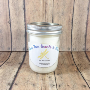 Patchouli Scented Soy Candle, Soy Wax Candle, Yoga Candle, Meditation Candle, Natural Soy Candle, Vegan Candle, 8 Oz Mason Jar Candle