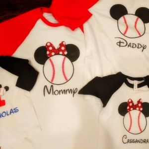 Mickey Mouse Baseball Birthday or Disney Tee - Personalized with Name and/or Age